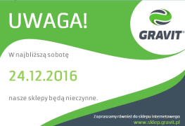 W Wigilię nasze sklepy będą nieczynne.