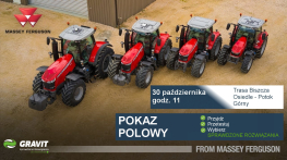 Pokaz polowy maszyn Massey Ferguson ze sprzętem towarzyszącym!