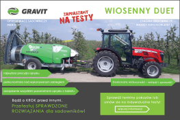 Wiosenny duet - zapraszamy na testy opryskiwacza sadowniczego Fede i ciągnika Massey Ferguson